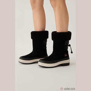 Pajar Canada Black Waterproof Suede Snow Boots Size 9.5